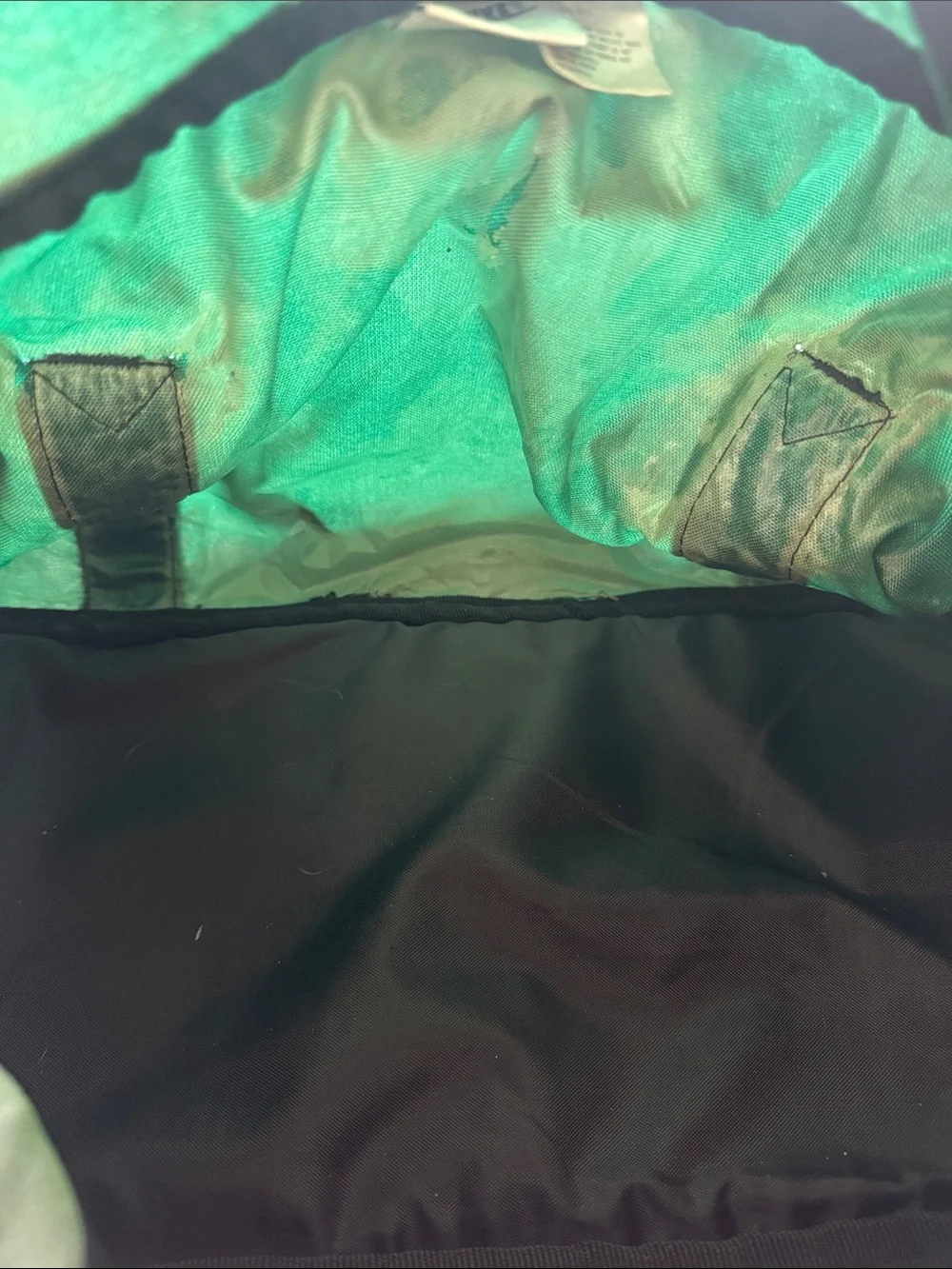 Vintage Nike Green and Black Carry On Duffle Bag Handles Long Strap Zipper